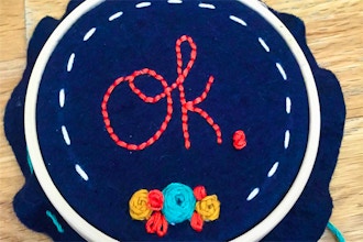 Embroidery in 90 Minutes: Floral Monogram